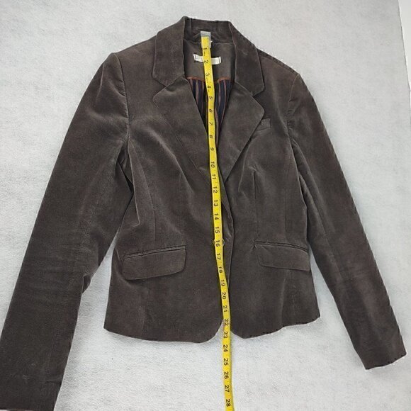 Ann Taylor LOFT Brown Velvety 1 Button Closure Classic Style Blazer Size 4 - Picture 4 of 11